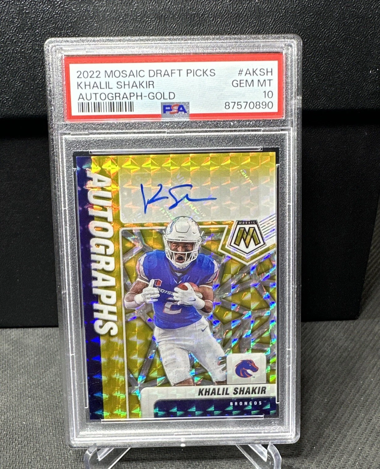 Khalil Shakir Panini Mosaic Draft Picks Autographs #AKSH Gold