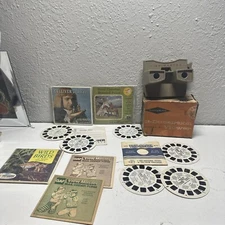 Vintage View Master Model G 3-Dimension Viewer w/box And Slides  Sawyer*