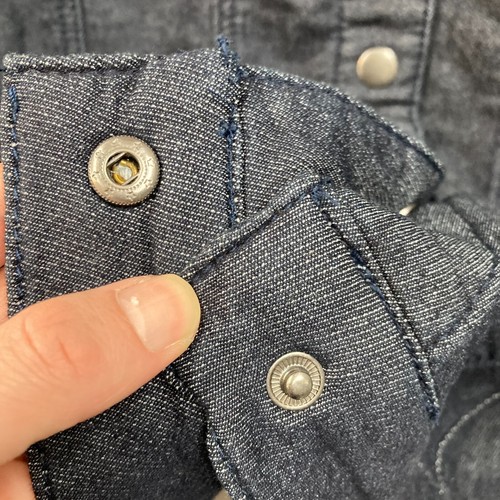 Beme Jacket Womens 18-20 Blue Denim Snap Button Long Sleeve Collared A6503 - Picture 7 of 11