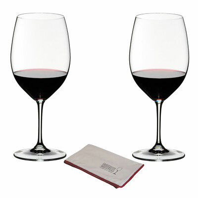 Riedel Vinum Cabernet Sauvignon Gift Pack 2er Set inkl. Poliertuch Weingläser