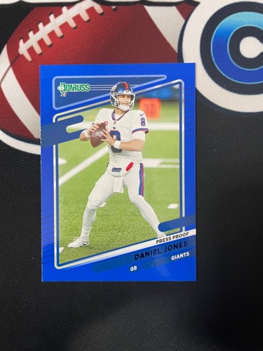 Daniel Jones 2021 Donruss Blue Press Proof #78 New York Giants