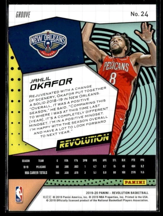 2019-20 Panini Revolution Groove #24 Jahlil Okafor  BK01R01I - Image 2 of 2
