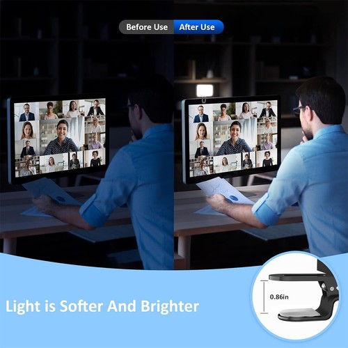 Rechargeable Led Selfie Ring Fill Light 3000k Portable Resin Filled Mini DC5V - Picture 5 of 10