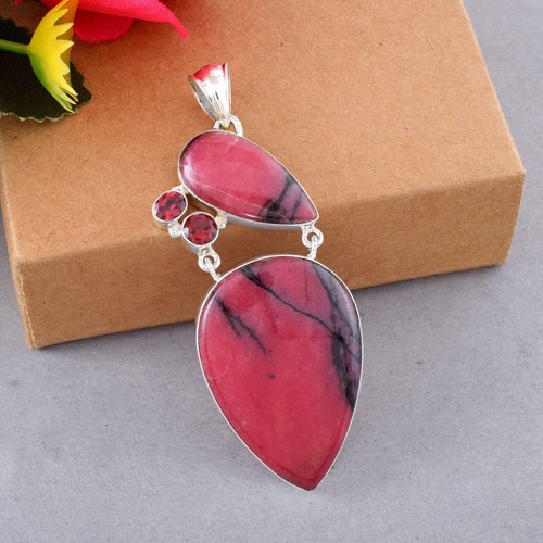 Pendentif En Argent Sterling 925 Avec Pierres Précieuses œil De Tigre