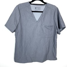 Figs Catarina One Pocket Scrub Top Grey Short Sleeve Size XL Women  s Medical