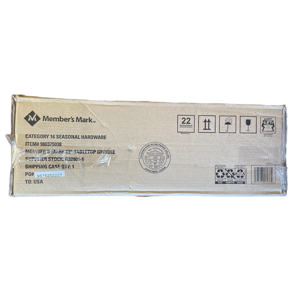 Member's Mark 22" Portable Stainless Steel Tabletop Griddle with