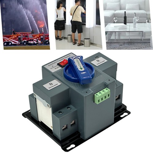 2P 63A Automatic Transfer Switch Dual Power AC 230V Generator Changeover Switch - Picture 4 of 12