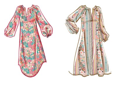 McCall 8212 Sz 4-26 EZ Nightgown Bed House Dress Raglan Pajama Hat loose Pattern