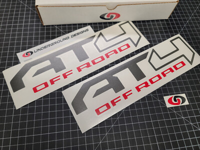 AT4 Decals (2pk) Bedside Fender Off Road Stickers Fits 2019-26 GMC ...