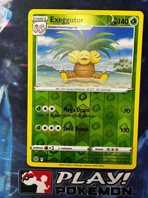 Exeggutor 002/172 Reverse Holo Brilliant Stars Pokemon TCG Card NM ...