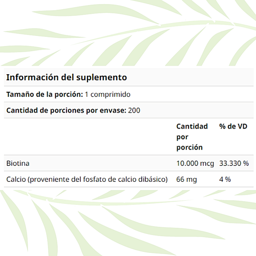 Biotina Biotin Natrol, Concentración máxima, 10.000 mcg, 200 comp - Imagen 3 de 4