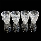 Skull Shot Glasses Halloween Skeleton 4Pcs Clear Tableware Party Decoration