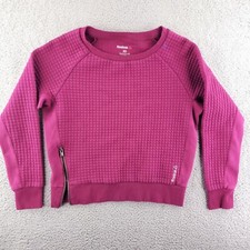 Reebok Crossfit Sweatshirt Womens XS Purple Thermal Waffle Round Neck