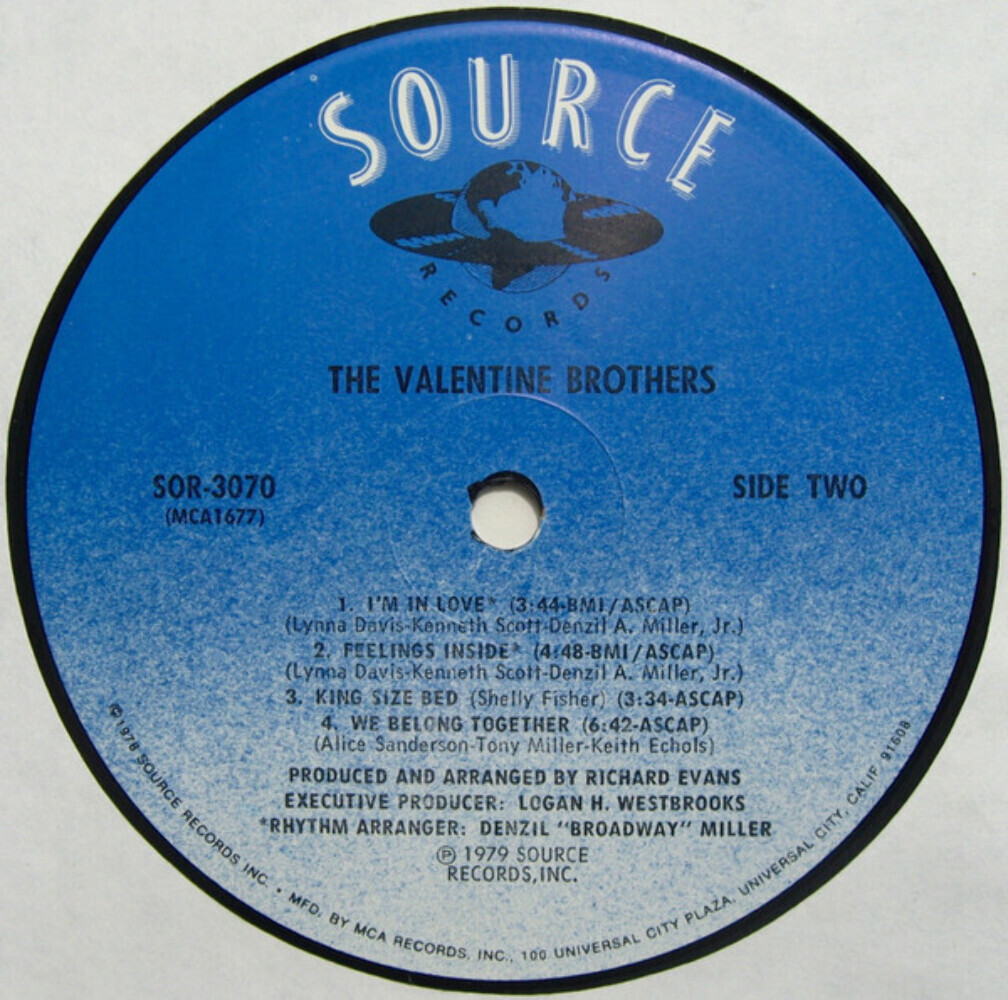 THE VALENTINE BROTHERS 「Picture This」LP THE VALENTINE BROTHERS 「Picture This」LP