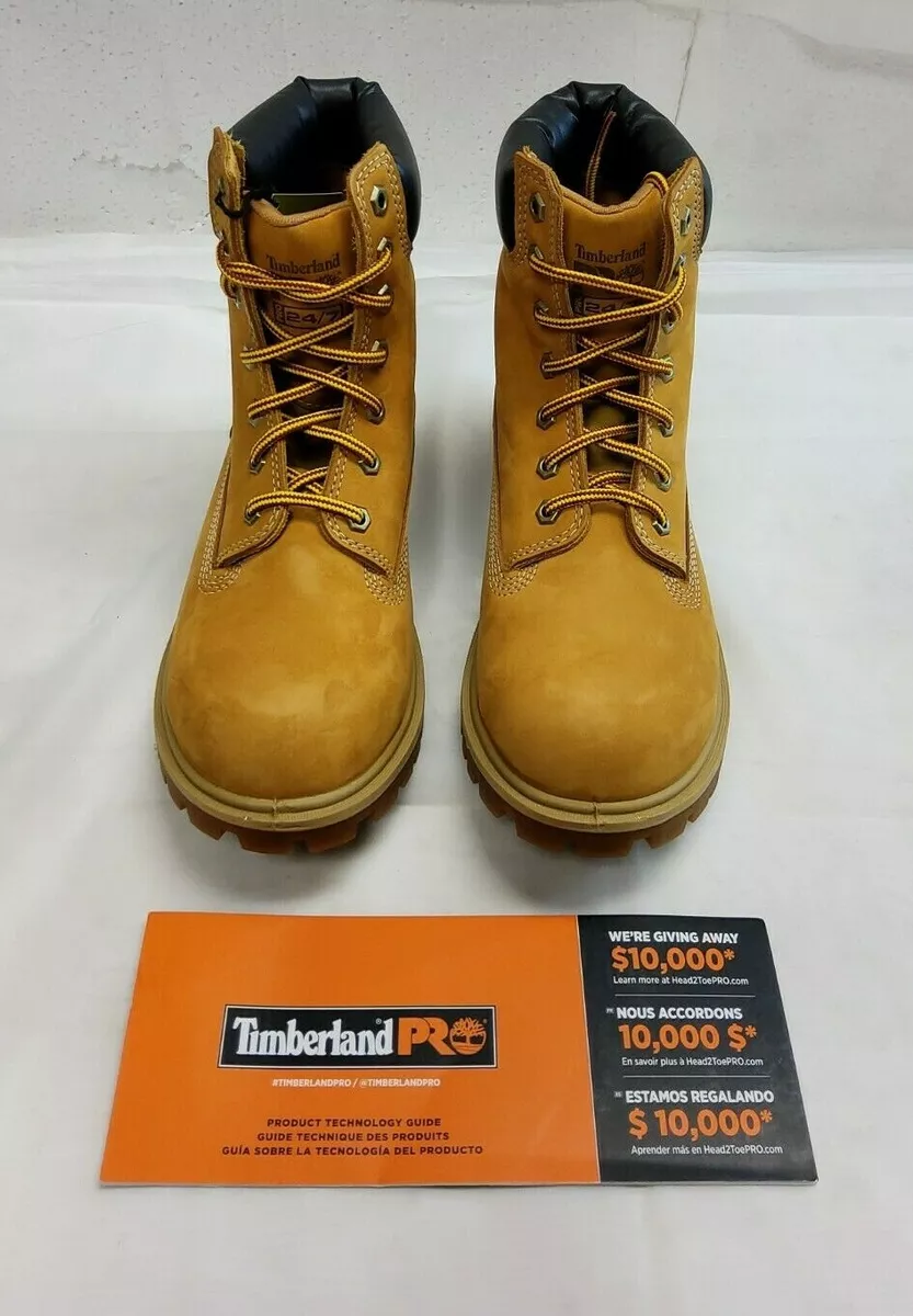 New Timberland PRO Women s US 9.5M Direct Attach Work Boots Wheat TB0A1X7R231