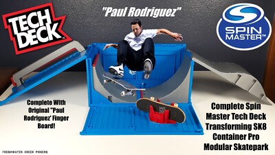 Complete Spin Master Tech Deck Transforming SK8 Container Pro Modular  Skatepark