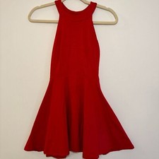 Windsor Women's A-Line Open Back Mini Red Dress