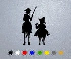 STICKER PEGATINA DECAL VINYL Don Quijote and Sancho Silhouettes