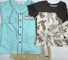 Boys Size 5 Character 3-Piece Short Set With Jersey Marvel Avengers