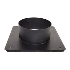 Enamel Flue Liner Top Plate / Matt Black Chimney Stove Accessories