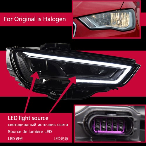 LED DRL Sequential Projector Headlights Assembly for AUDI A3 8V S3 2013-2016 - Bild 4 von 20