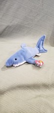 Ty Beanie Baby Crunch the Shark w/Errors 1996 PVC Style #4130 New & Retired 