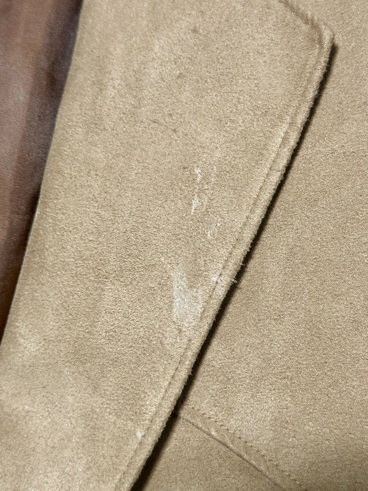 Circle S Blazer Western Yoke Sport Coat Men's 40R Faux Suede Brown Rockabilly - Image 2 of 4