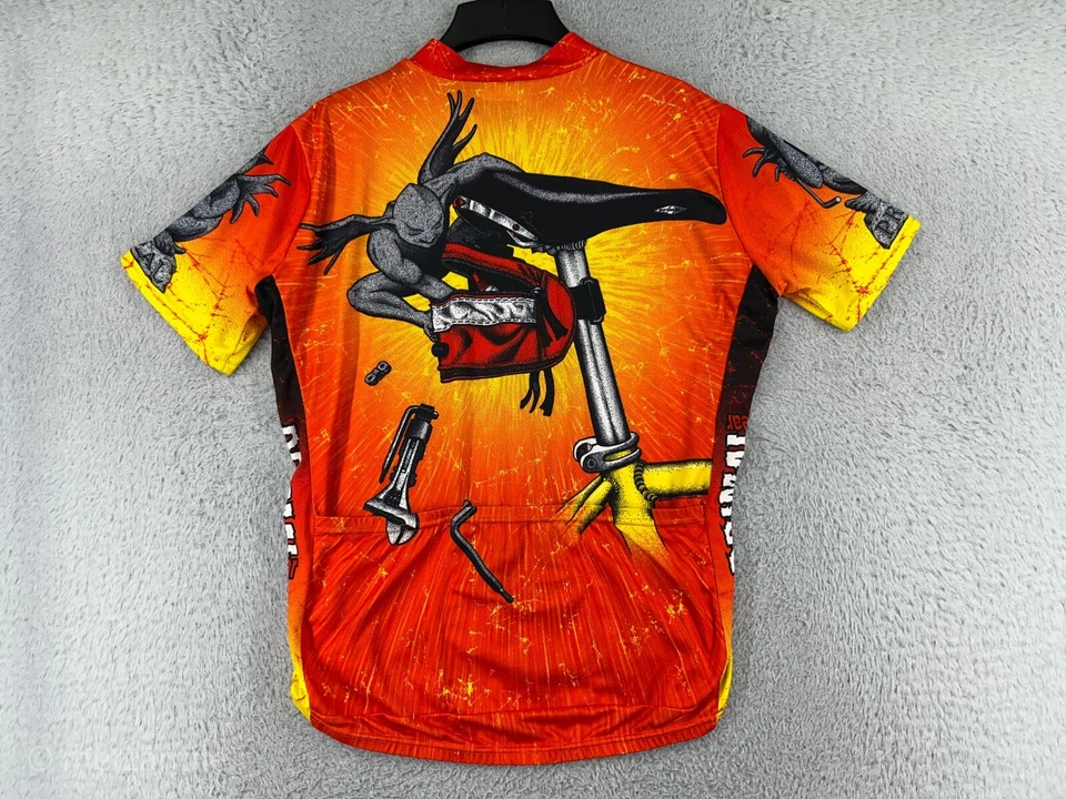 Camiseta de Ciclismo Primal Adulto Grande Naranja Gárgola Gráfico Estampado Cuña Hecha en EE. UU. Foto 2 de 4