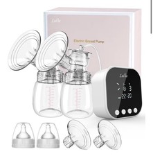 Portable Double Milk Pump Electric 9 Levels LED Display Quiet BPA Free