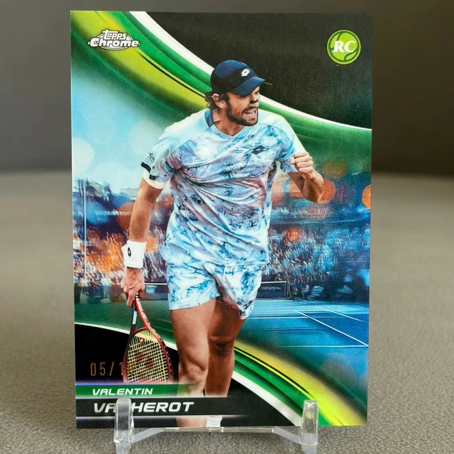 2025 Topps Chrome Tennis  Valentin Vacherot RC BLACK Refractor /10 #149 Rookie