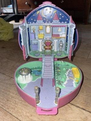 Vintage Polly Pocket Bluebird 1992 Starlight Castle Pink Heart LIGHTS WORK!