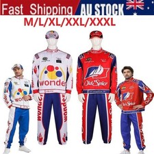 Talladega Nights Ricky Bobby Cosplay Costume Full Set Racing Suit+Hat Halloween
