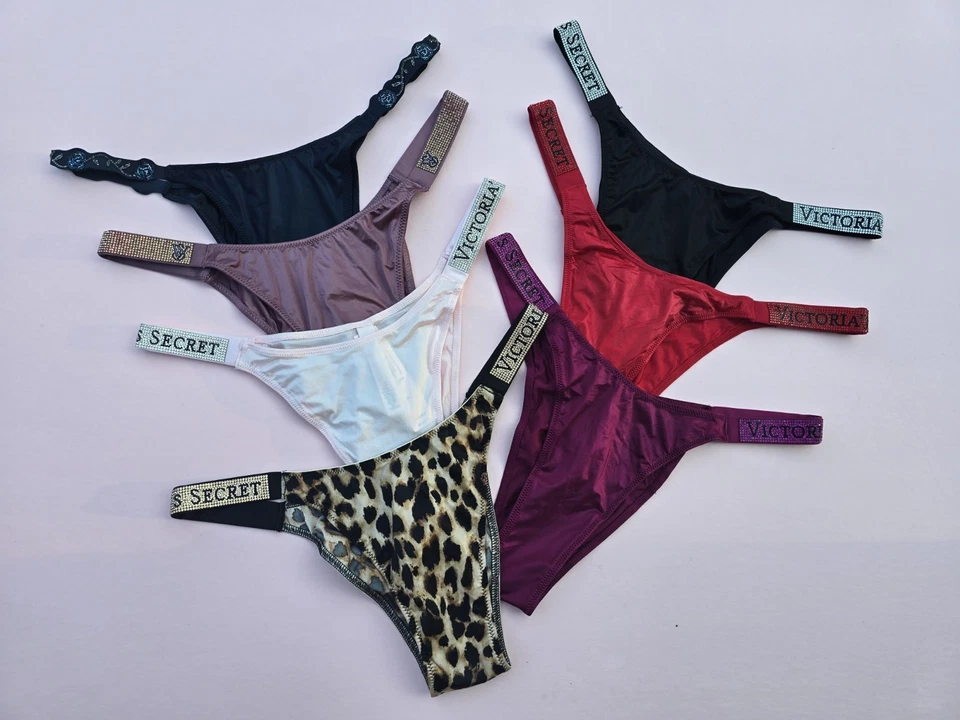 Calcinha brasileira Victoria's Secret Shine Strap strass todos os tamanhos nova com etiquetas - Imagem 2 de 4