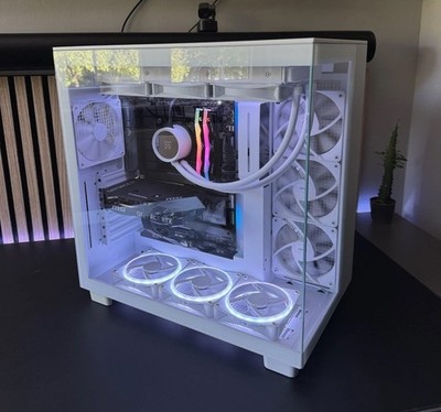 NZXT H9 Flow Weiß ,RTX 4060 Ti, 32GB RAM, 1TB SSD, Wassergekühlt