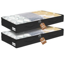 Under Bed Storage Low Profile 10CM High Slim Storage Boxes with Lids for Under