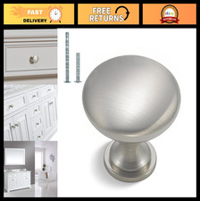30 Pack Brushed Nickel Cabinet Knobs - Rust Resistant Zinc Alloy, Smooth Surface