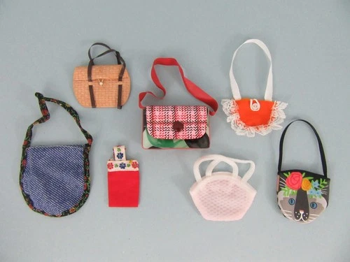 Vintage Barbie Accessories - Lot of 7 PURSES HANGBAGS TOTE - 1960’s 1970’s
