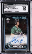 2024 TOPPS CHROME ROOKIE AUTO #RACMA CADE MARLOWE CGC 10 GEM MINT AUTO 10