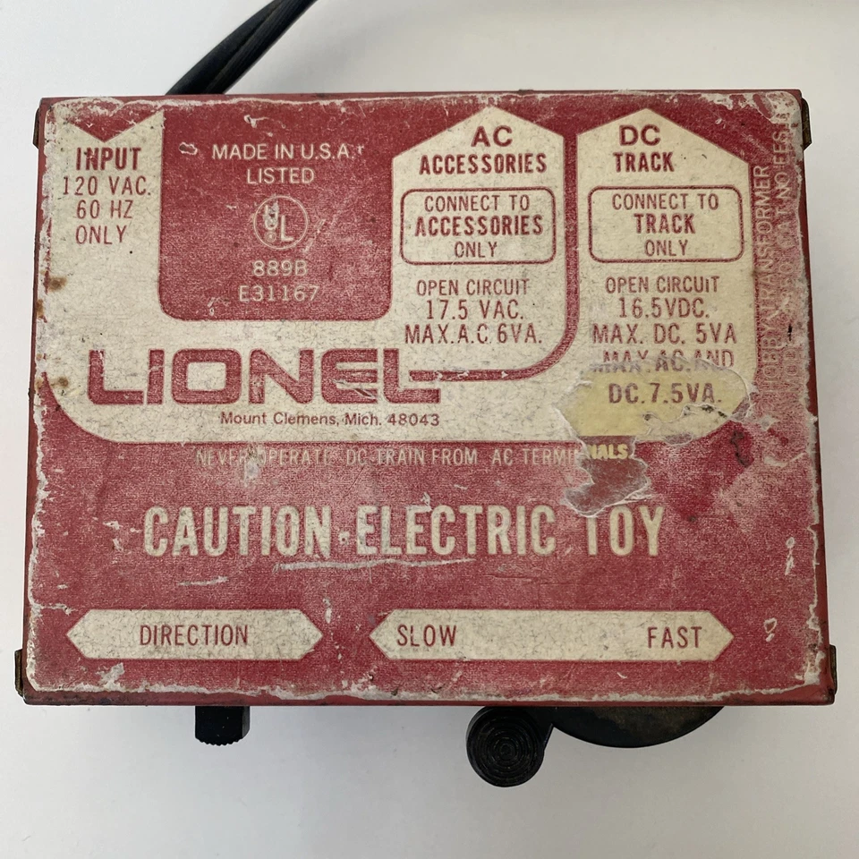 Transformador Lionel Hobby - Usado Probado Foto 2 de 4