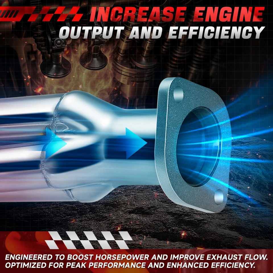 Cabezales de escape de acero inoxidable para QX56 Armada NV2500 NV3500 5,6 L V8 2004-2016 Foto 3 de 4