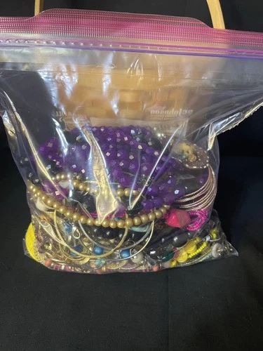 Vintage to Now Mystery Costume Jewelry Lot Wearable Junk Craft Art 4lbs 3oz