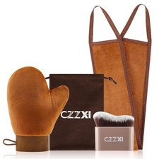 Self Tan Applicator Kit Mitt Body Brush Back Applicator Set with Storage Pouch