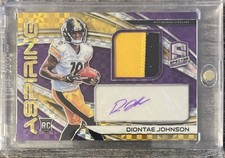 2019 Panini Spectra Aspiring Patch Autographs Neon Purple #APA12 Diontae Johnson