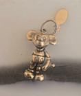 MICKEY MOUSE DISNEY Brass Charm Pendant VINTAGE Small ¾" - Estate sale item — photo 2