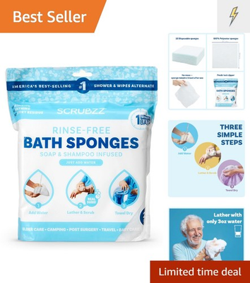 #ad Unscented Disposable Bathing Wipes – 25 Count for Sensitive Skin amp; Travel Needs $17.99