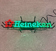 Vintage Heineken Beer Neon Sign Bar Mancave Sign 28” x 8” HEAVY RARE VGC