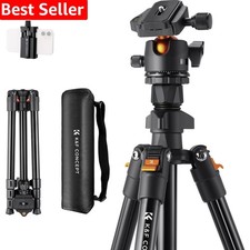Portable 64" Tripod with 360  Ball Head - Perfect for Travel Photography