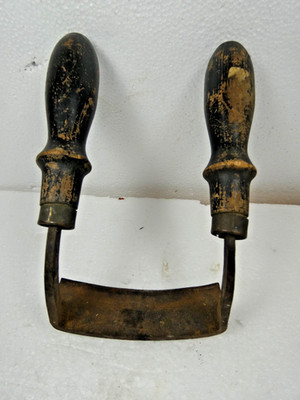 Vintage Scorp Barrel Making Tool Painted Wood Handles Sharp Blade 5'' Long Blade