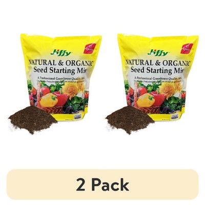 Natural Organic Seed Starter Mix 12 QT Garden Soil for Plants 2 Pack