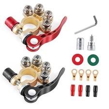 Car Battery Terminal Connector, 4 Way Positive and Negative Pole 4 Way-Gold-A